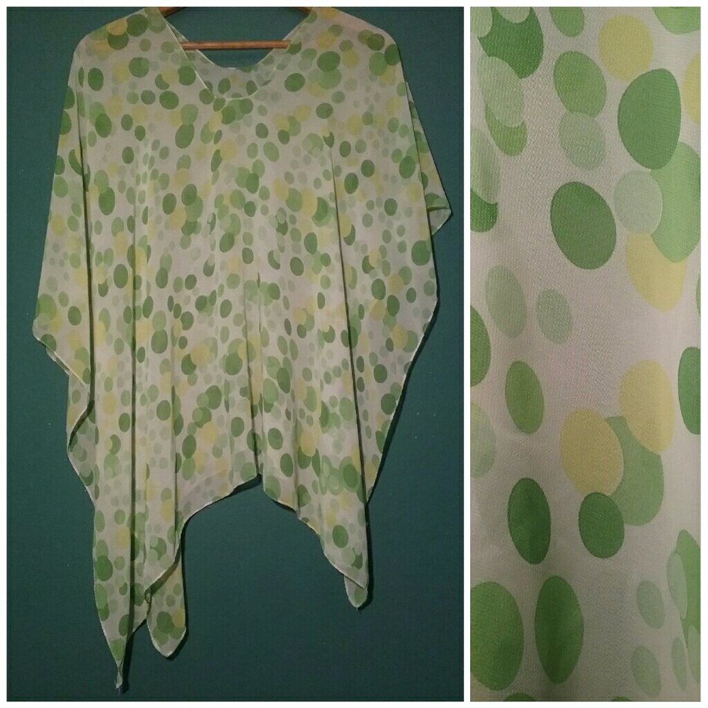 ♨Just In♨Sheer Multi Color Poncho