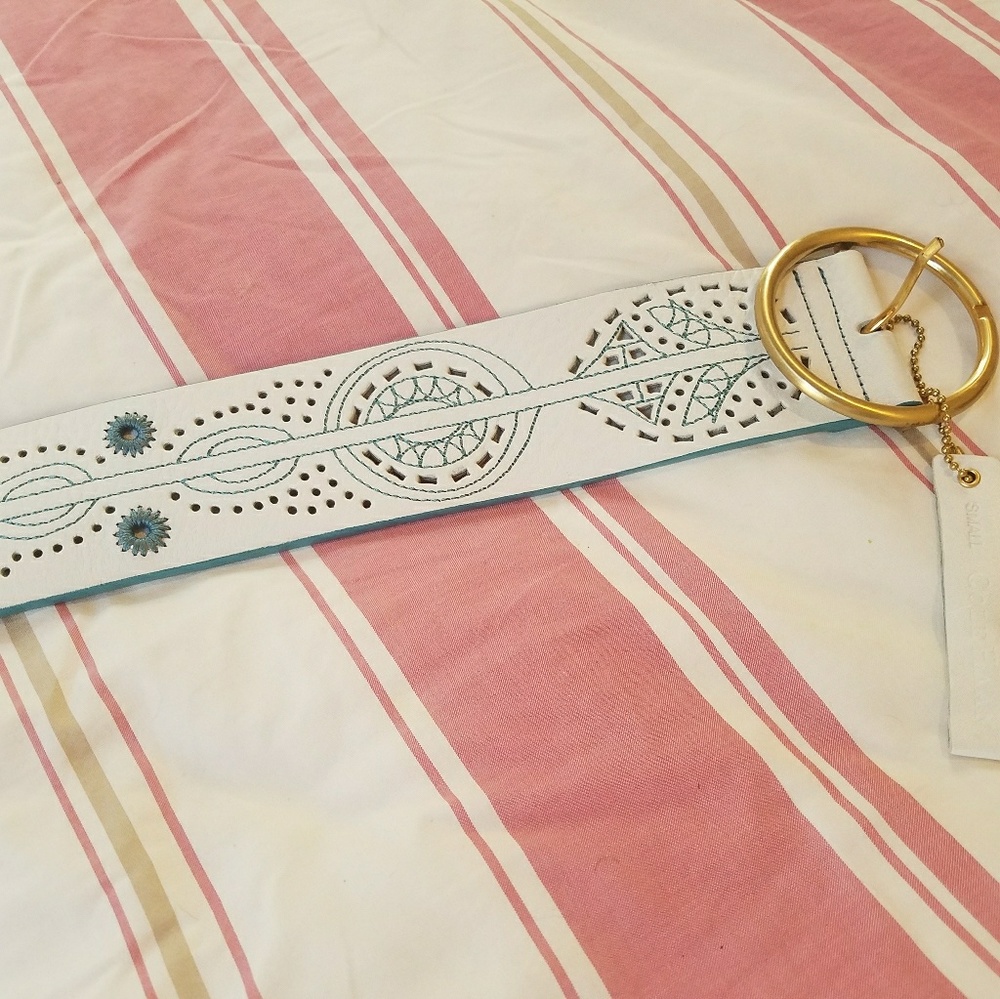 Cole Haan white belt