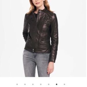 Black Rivet Genuine Leather Jacket