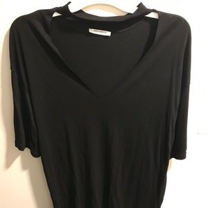 Zara Black Cut-Out Tee