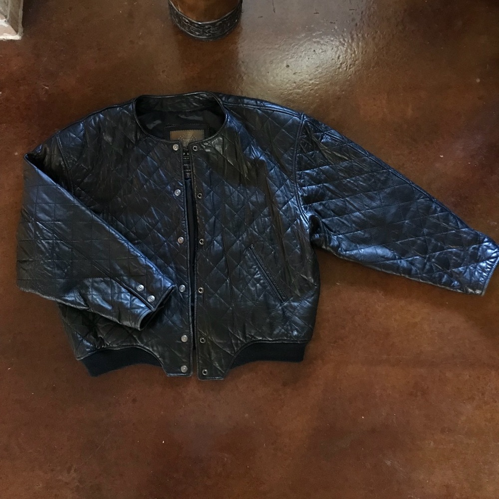 Limited Express Black Leather Jacket Large