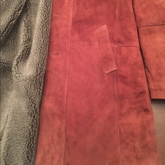 Men's M suede Brown Coat - Picture 5 of 8