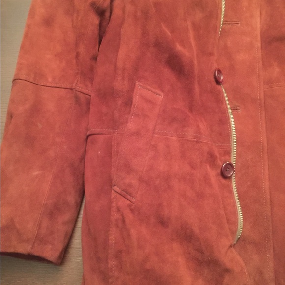 Men's M suede Brown Coat - Picture 6 of 8