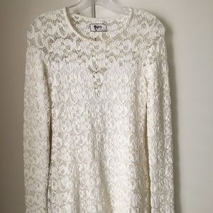 Nightcap Clothing Dixie Lace L/S Mini Dress