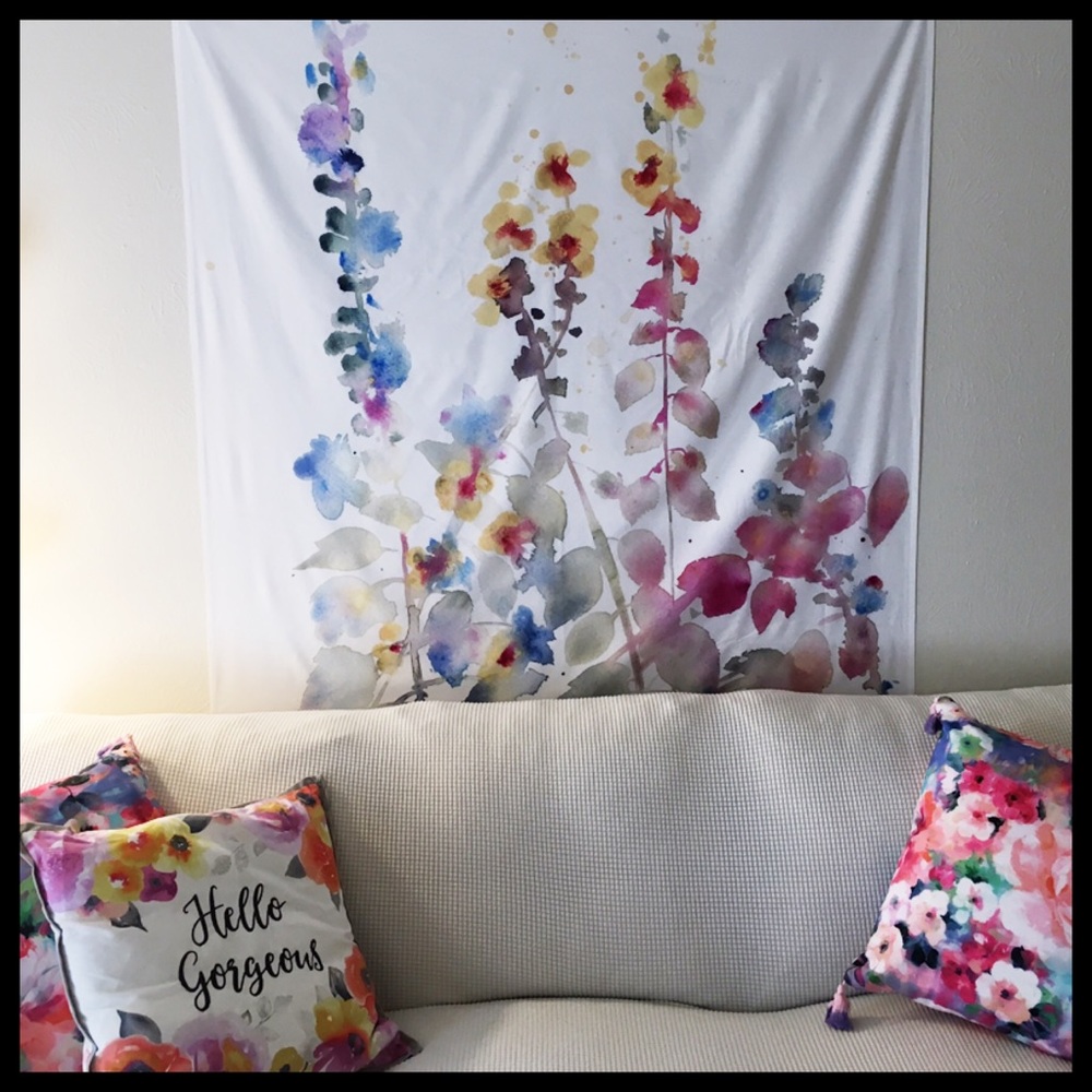 Society6 floral tapestry