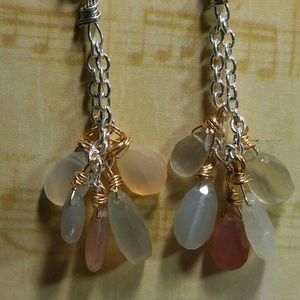 #0127 Moonstone Chandelier Earrings