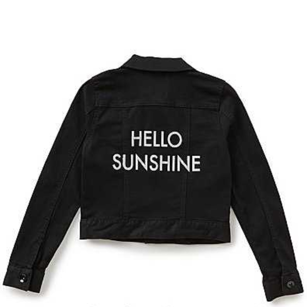 🆕️ Denim Jacket "Hello Sunshine" - Picture 1 of 4