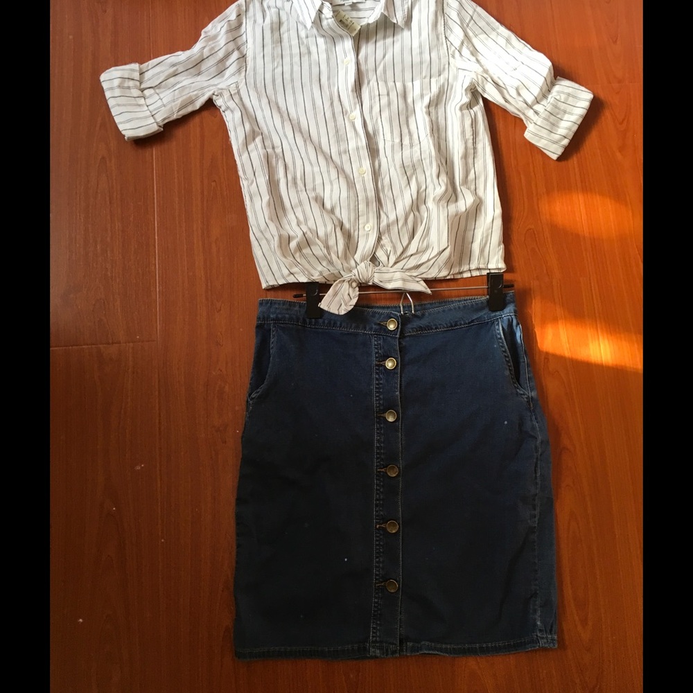 NWT Madewell tie-up blouse XS