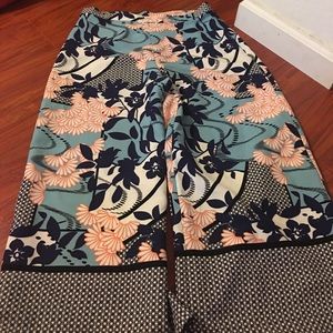Top shop Teal floral culottes
