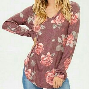 Vneck floral top