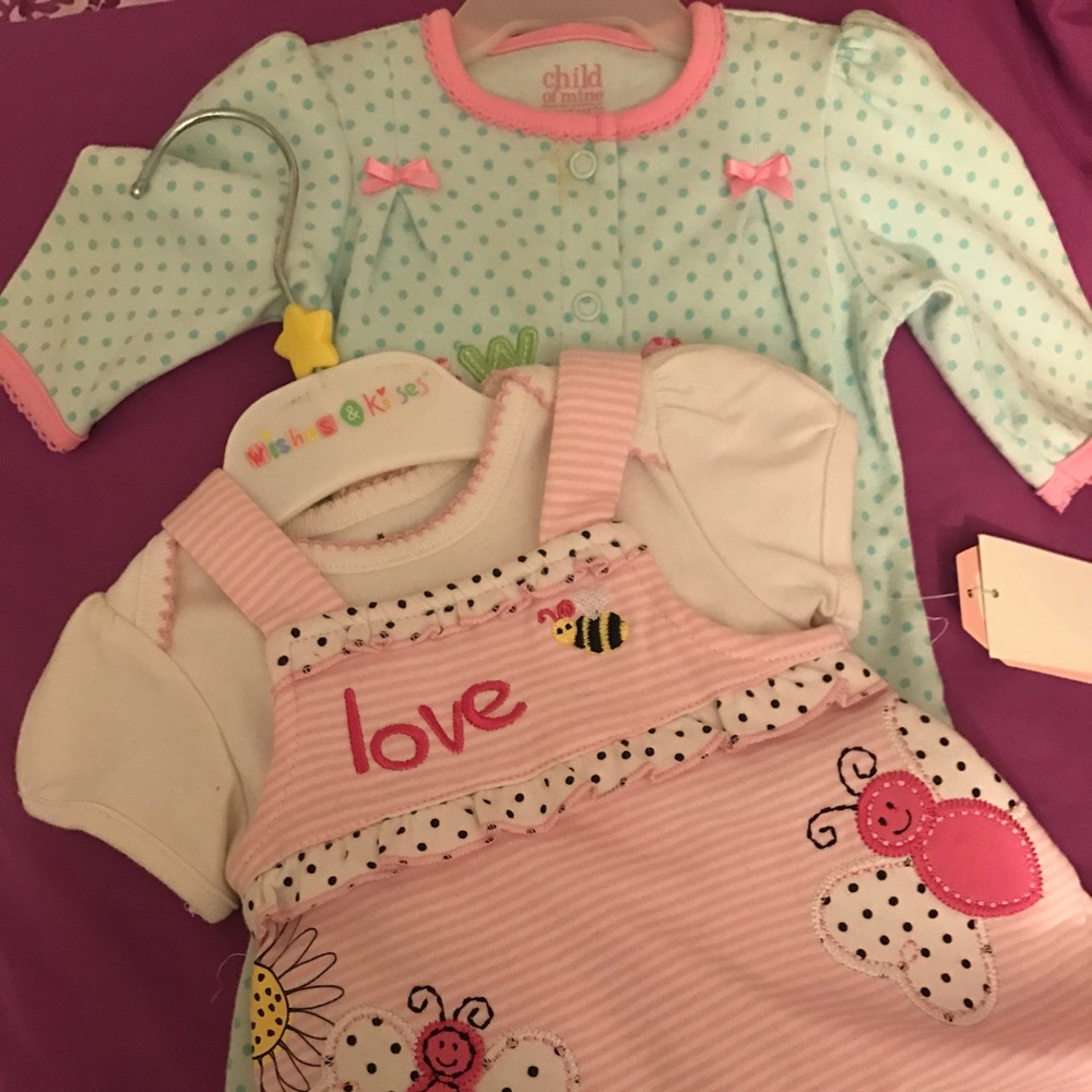 Baby girl dress and onesie