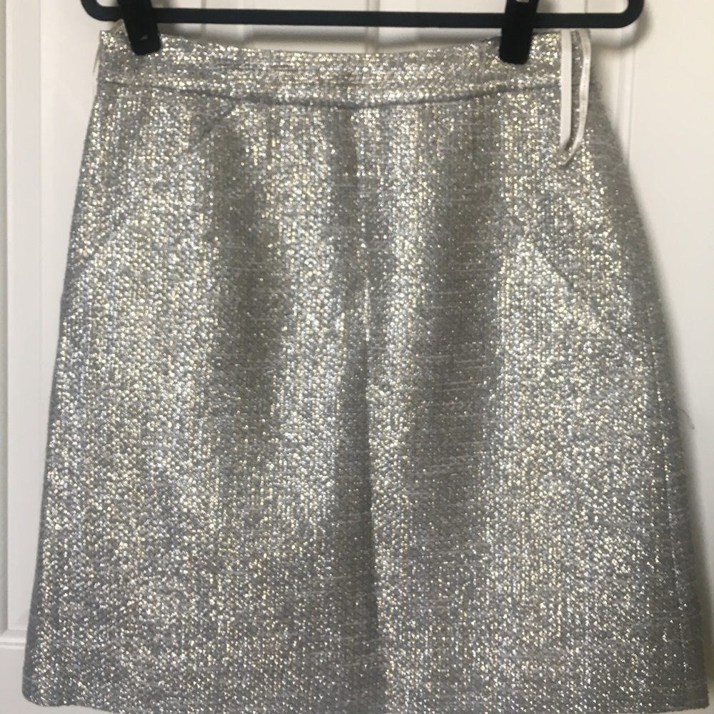 Kate Spade Collection Tweed Metallic A-line Skirt