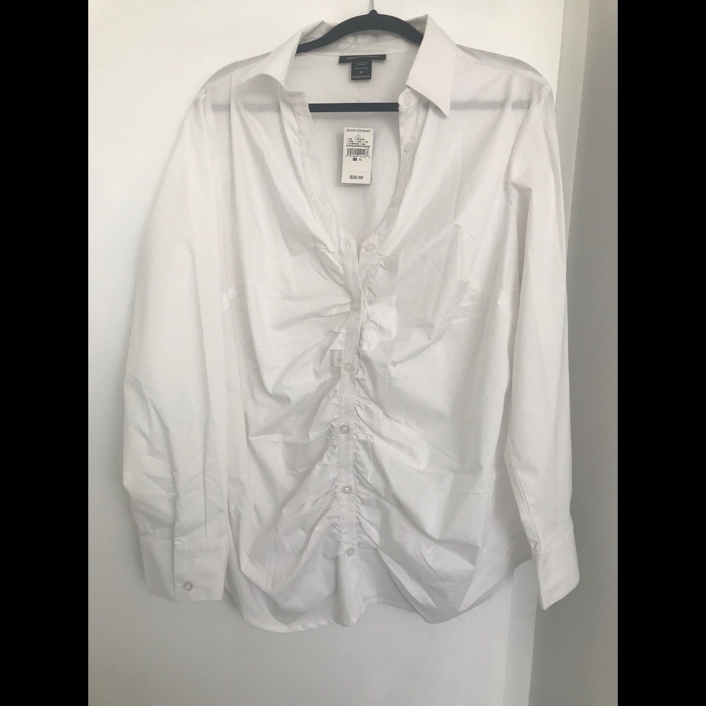 White blouse by Ashley Stewart
