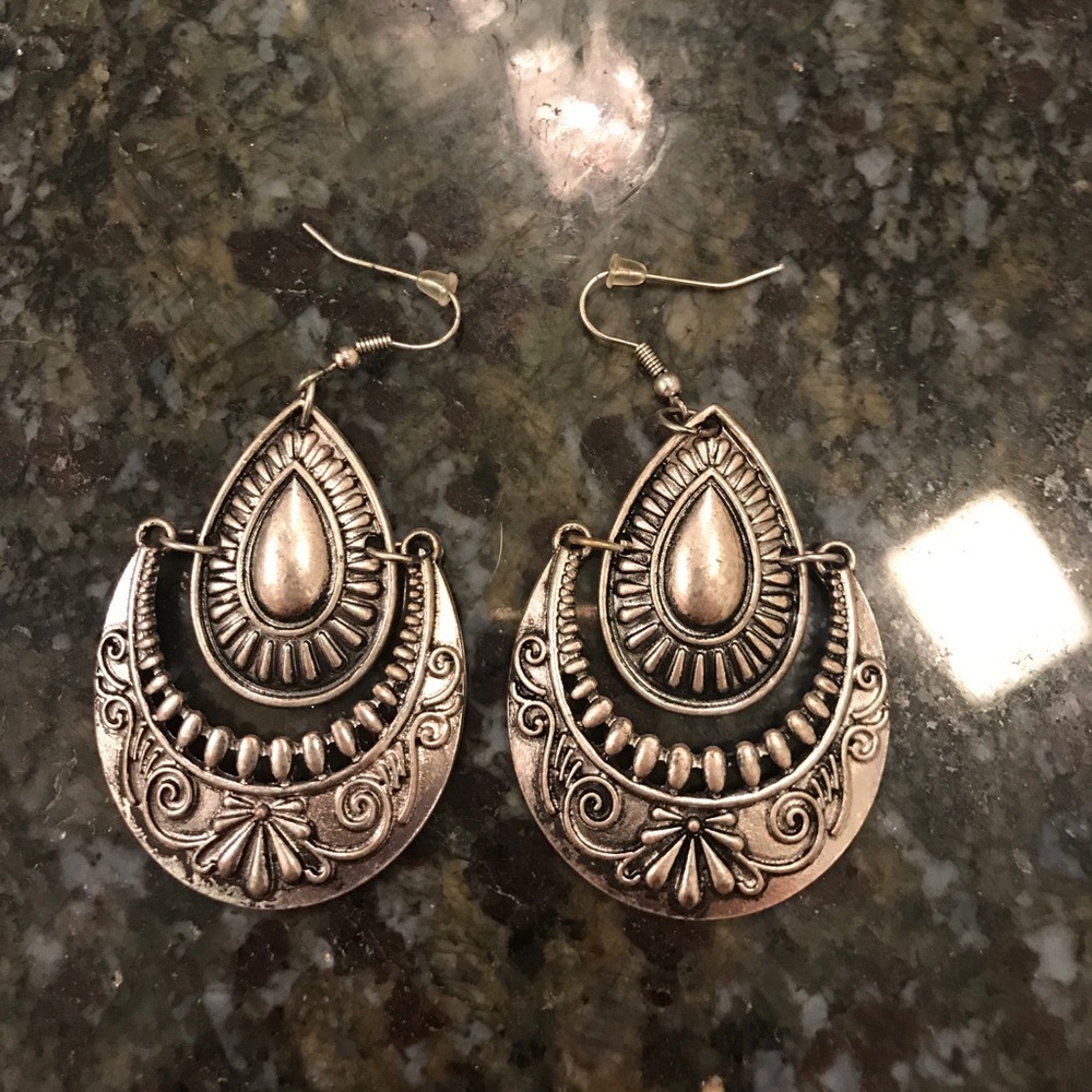 Free People Burnished Silver Boho Earrings