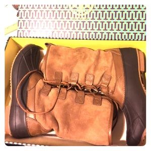 Tory Burch "Argyil" Lace-Up Boot