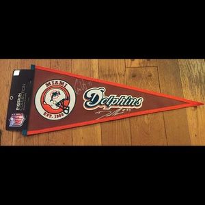 Authentic Miami Dolphins Autographed Pennant