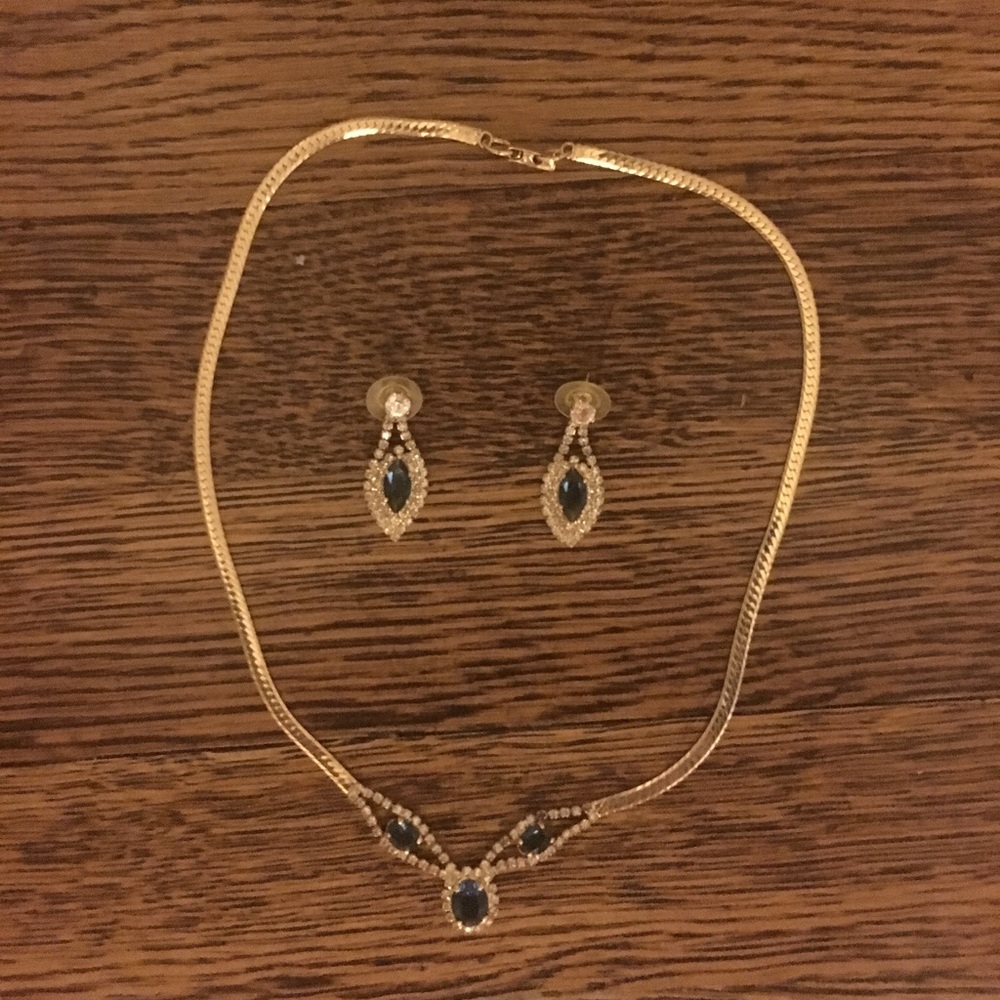 Sapphire and diamond costume jewelry