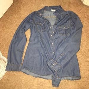 Denim button up