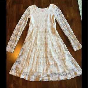 Girls size 8 ivory lace dress