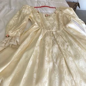 Brocade Satin & Lace Dress.   EUC.