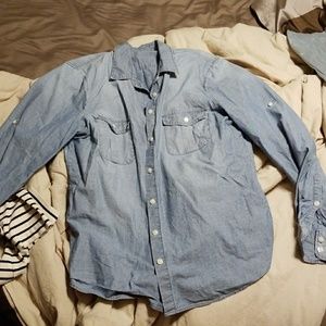 Jcrew factory chambray long sleeved shirt