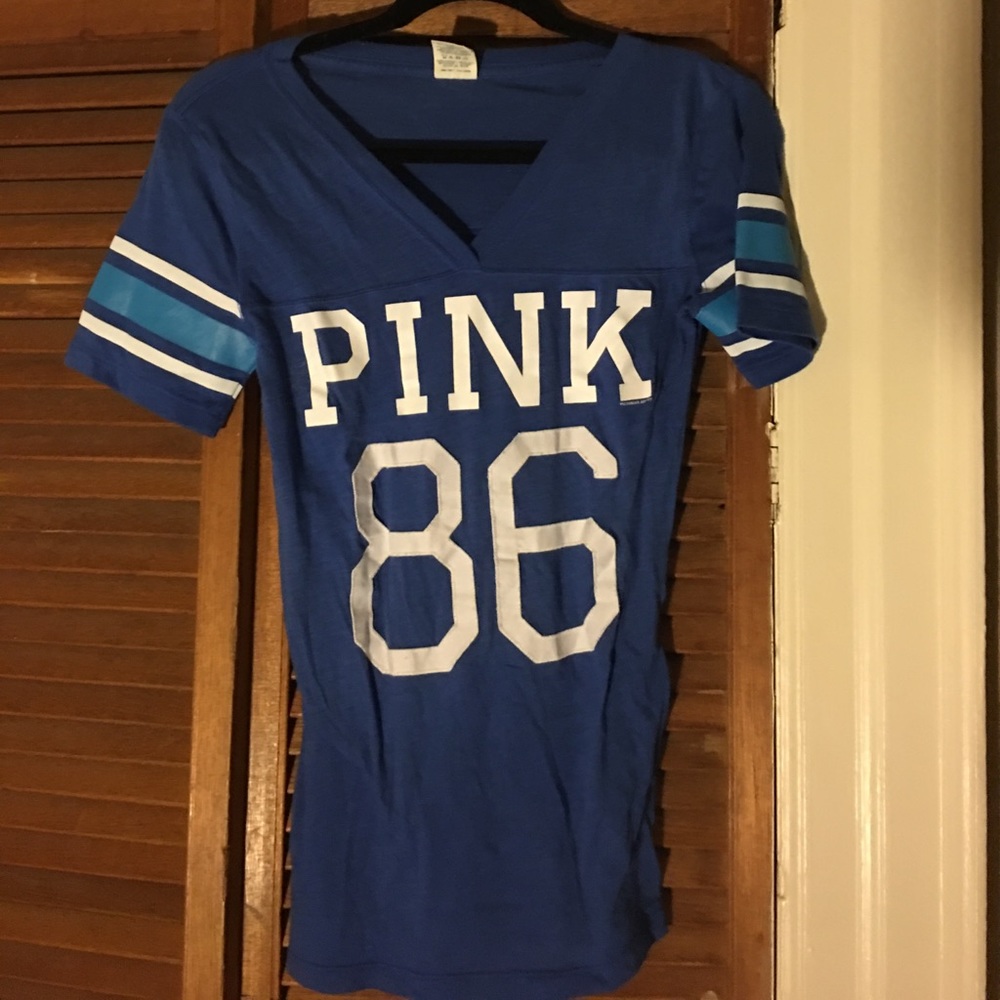 Victoria’s Secret PINK blue baseball tee