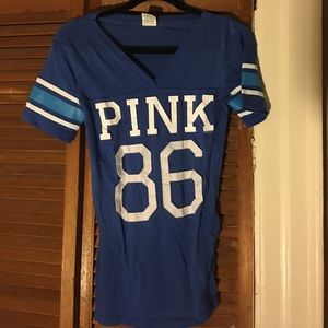 Victoria’s Secret PINK blue baseball tee