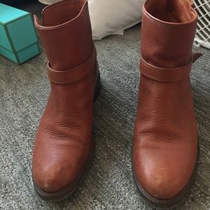 J. Crew cognac leather boots