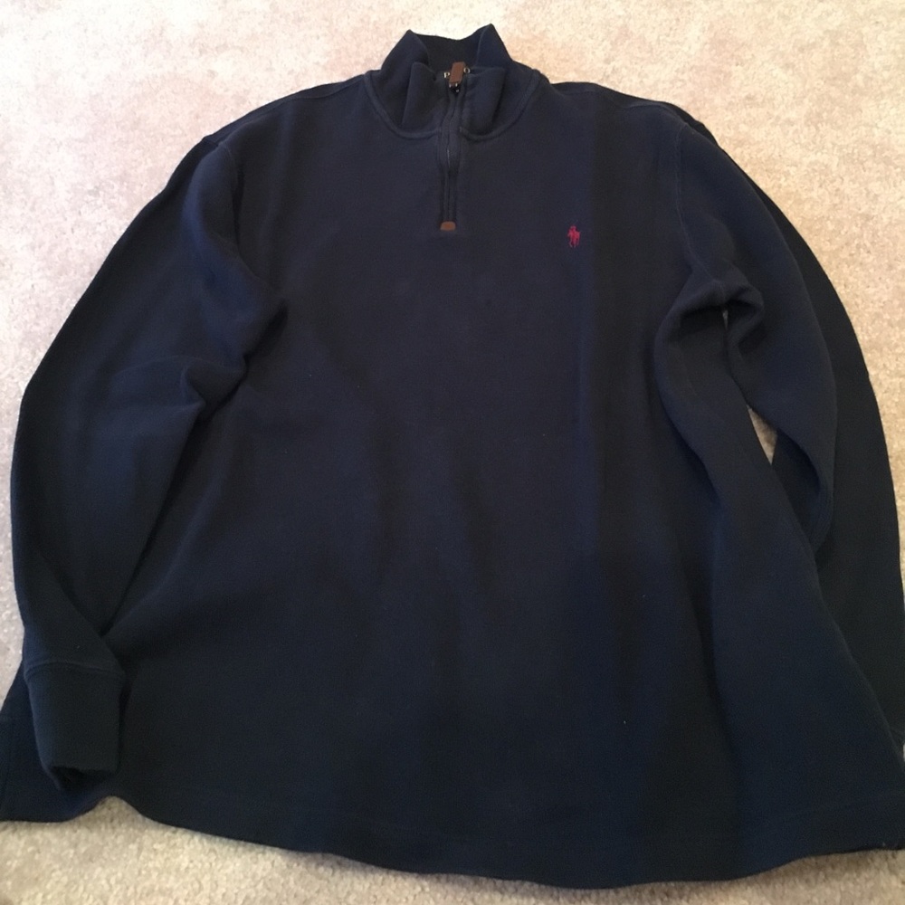 Navy polo quarter zip