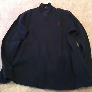 Navy polo quarter zip
