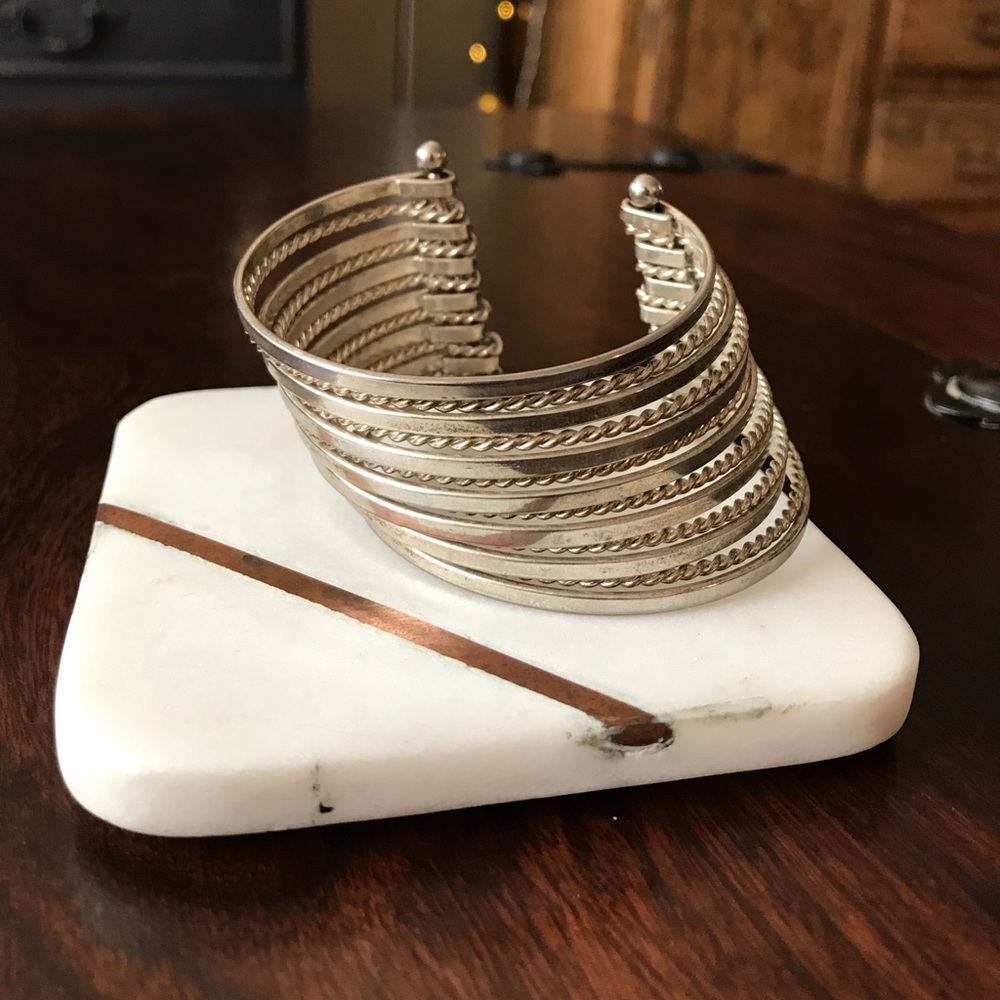 Silver bangle bracelet