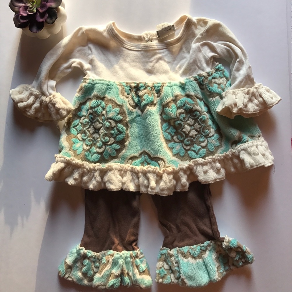 Turquoise & Brown Baby Set
