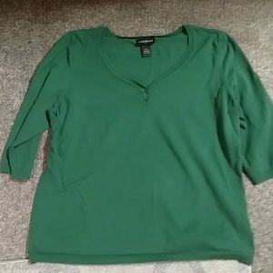 Kelly Green Henley Sweater