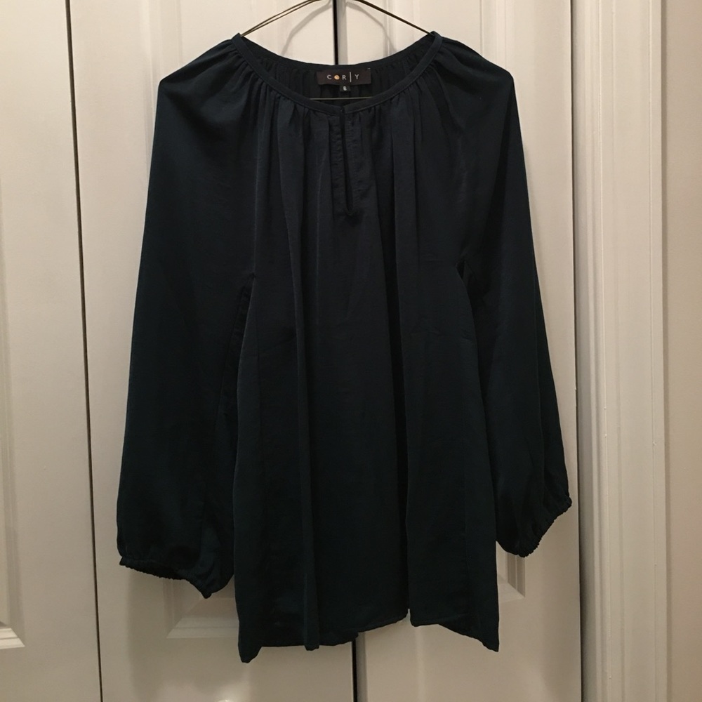 Cory dark green size6 like a silk blouse