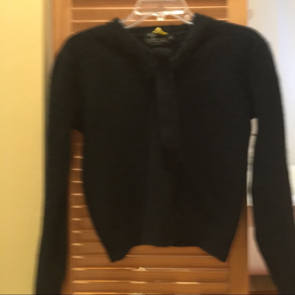 Black long sleeve. Lambs wool, angora.