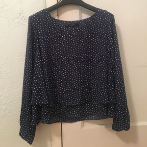 Zara polka dot blouse