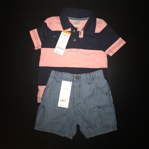 Gymboree Outfit, 6-12 M. Polo Shirt &Shorts Set