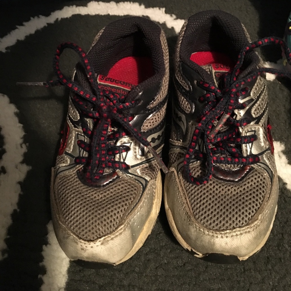 Boys Saucony shoes.