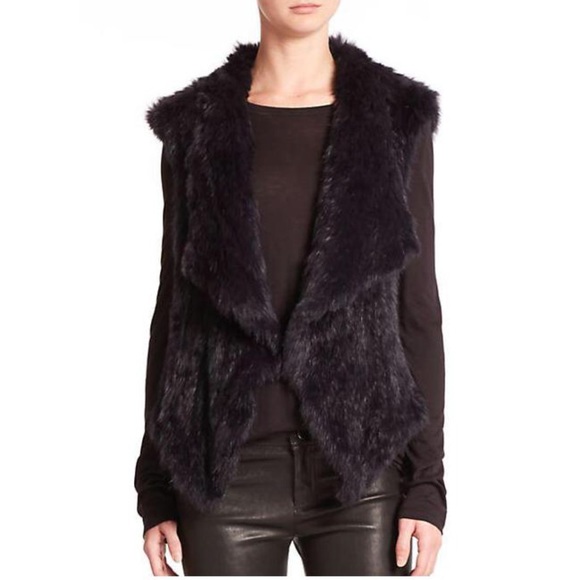Nanette Lepore Jackets & Blazers - Nanette Lepore Open Front Fur Jacket Vest Sz S