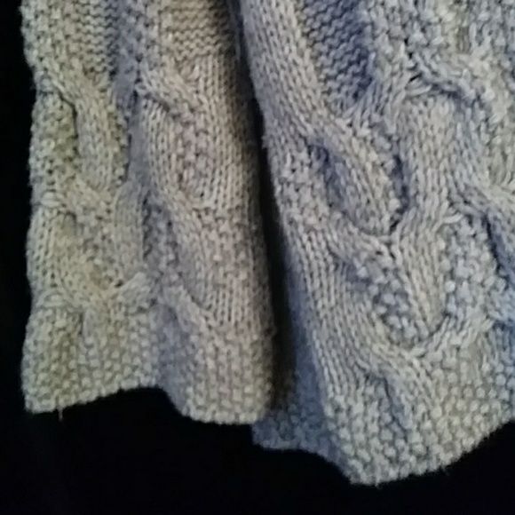 Silvia Novelli Nova gray chunky knit cardigan-sz L - Picture 3 of 6