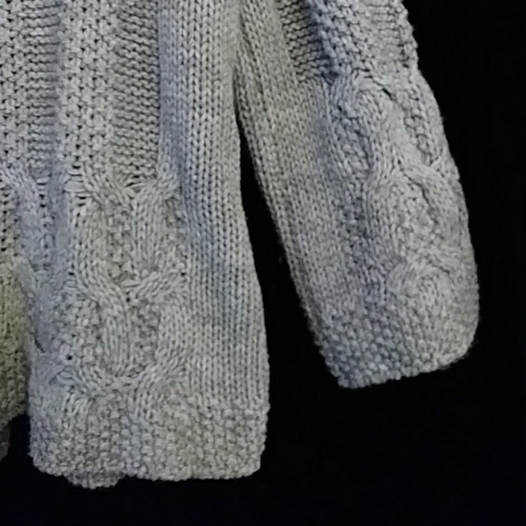 Silvia Novelli Nova gray chunky knit cardigan-sz L - Picture 5 of 6