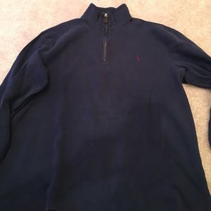 Navy polo quarter zip