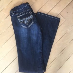 Antique Rivet embellished jeans