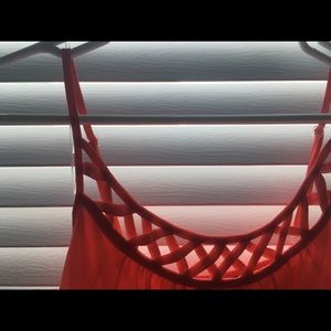 high low coral dress