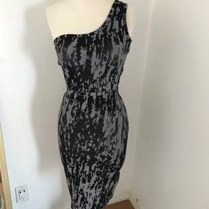 Vegas ready, BCBG one shoulder bodycon dress