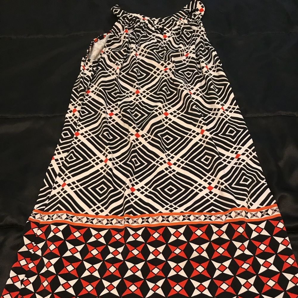Sleeveless shift dress, print size medium