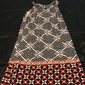 Sleeveless shift dress, print size medium