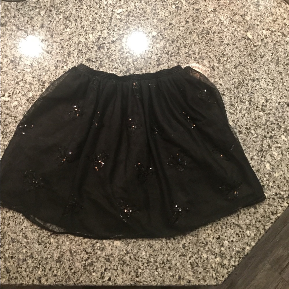 Black Sequin A-line skirt, girls size 14