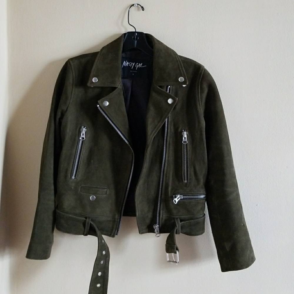 Nasty Gal Austen Suede Moto Jacket