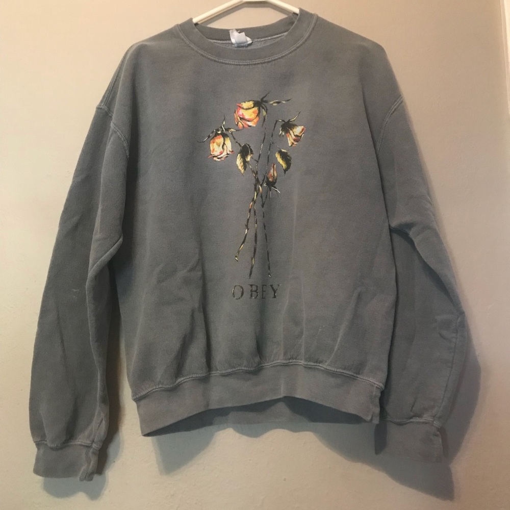 OBEY Floral oversized sweatshirt
